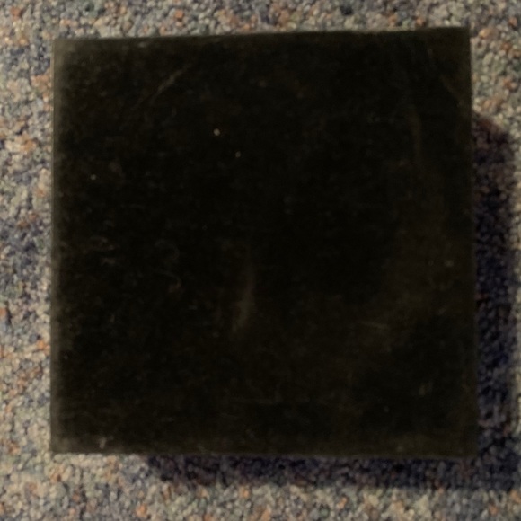 Peace sign trinket box jewelry black brown square - Picture 4 of 5